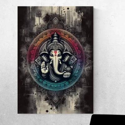 Elevate your space with a Ganesh Metal Poster – Divine & Stylish!