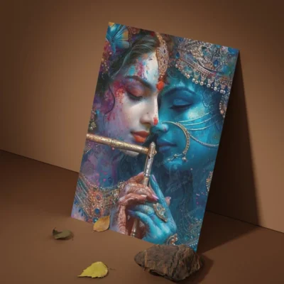 Grace Your Space with Timeless Radha Krishna Metal Art!