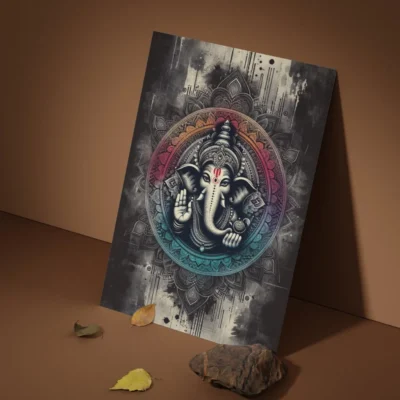Elevate your space with a Ganesh Metal Poster – Divine & Stylish!
