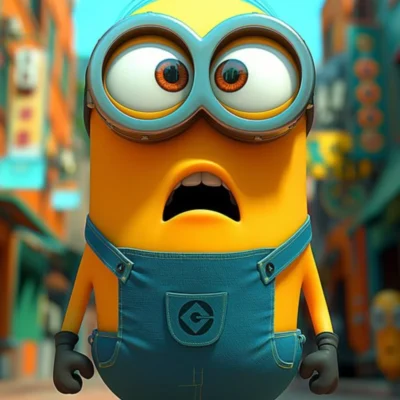 City Adventure: Surprised Minion Metal Poster!