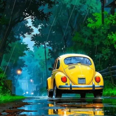 Elevate Your Space: Sleek Abstract Car Metal Poster