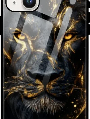 Stunning Goldish Lion Glass Case for iPhone 15 - Premium Style & Protection