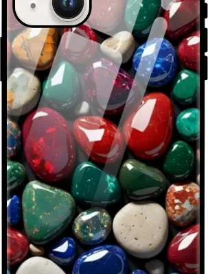 iPhone 15 Series Crystal Design Art Glass Case – Stylish & Protective Cover