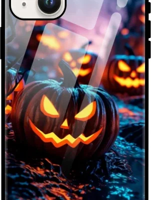 Happy Halloween Design Glass Case for iPhone 15