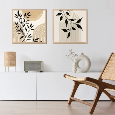 Brown and Grey Modern Wall Art Frame Instagram post